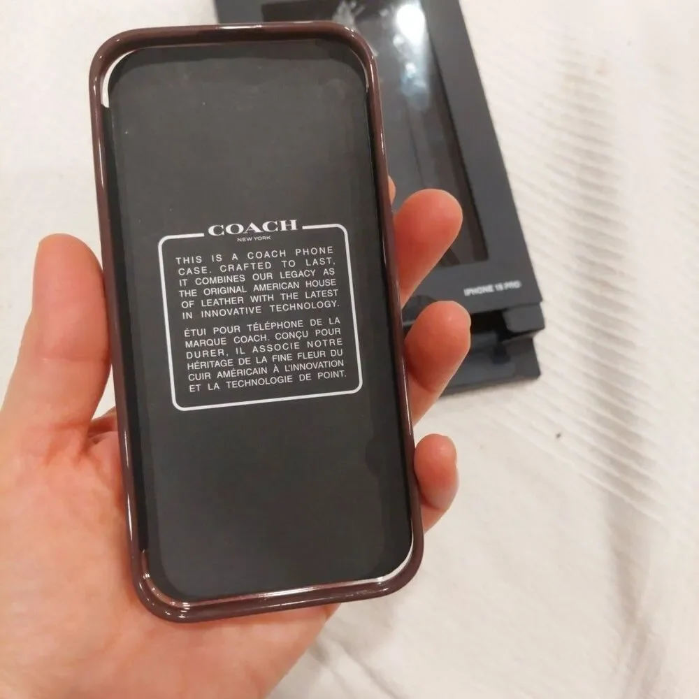 COACH iPhone 15 PRO Phone Case Compatible with MagSafe in Tea Rose